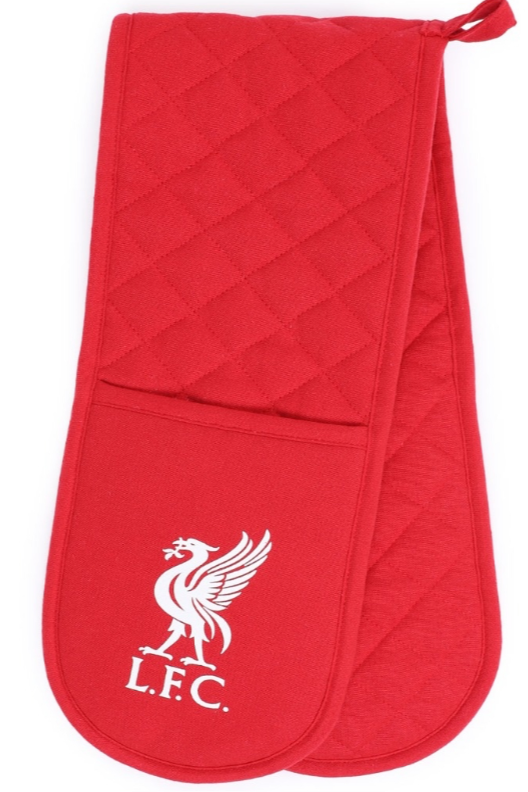 Official Liverpool FC Apron & Oven Glove Set – Red & White Kitchenware | LFC Cooking Gift for Reds Fans