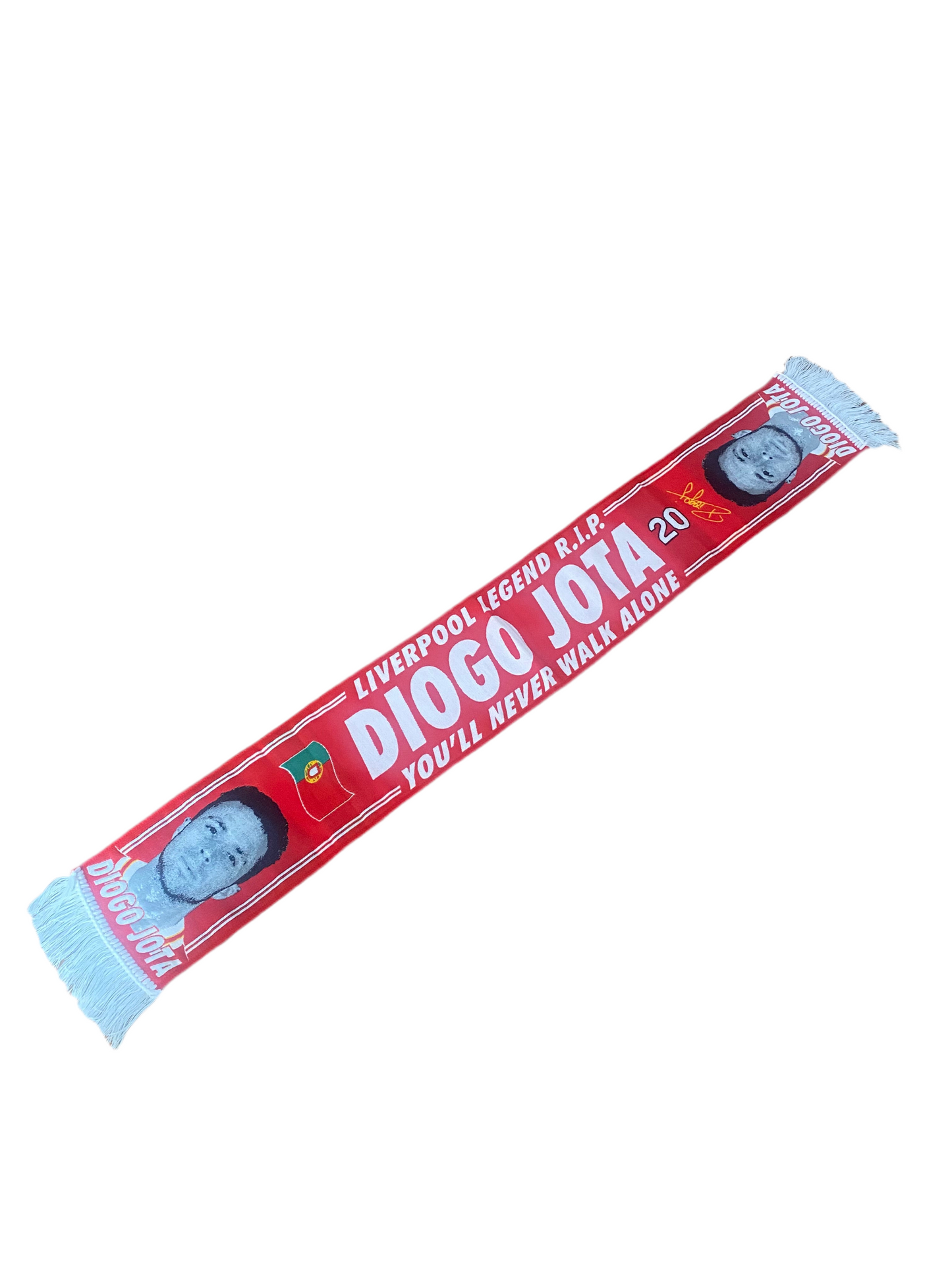 Limited Edition Diogo Jota #20 Liverpool FC Tribute Scarf – You'll Never Walk Alone