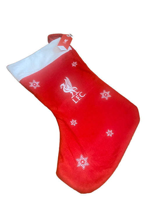 Liverpool FC Christmas Stocking – Official LFC Red & White Festive Stocking with Club Crest | Liverpool Football Club Christmas Gift