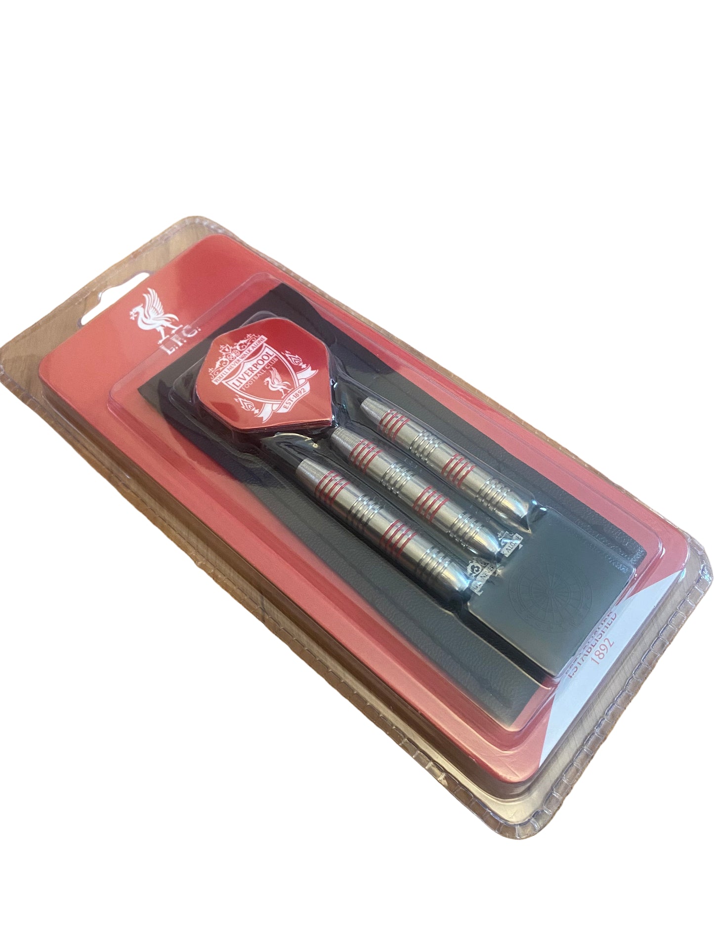 Liverpool FC Official Dart Set – 3 x 23g Steel Tip Darts with Flights & Case | LFC Licensed Football Gift