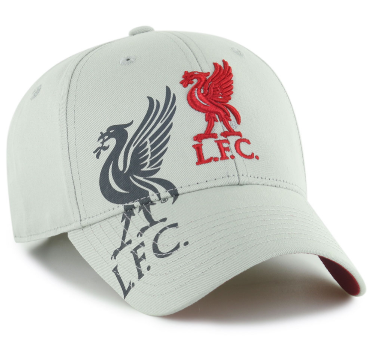 Liverpool FC Official Hat – Light Grey with Red Lining (One Size Fits All)