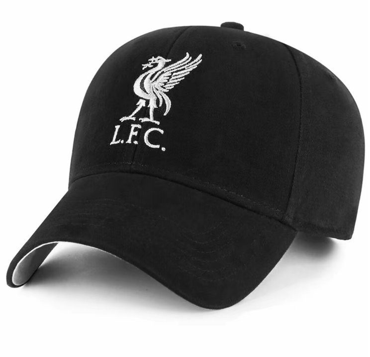 Official Liverpool FC Black Baseball Cap – Premium Embroidered L.F.C. Crest – Adjustable Fit for Men & Women