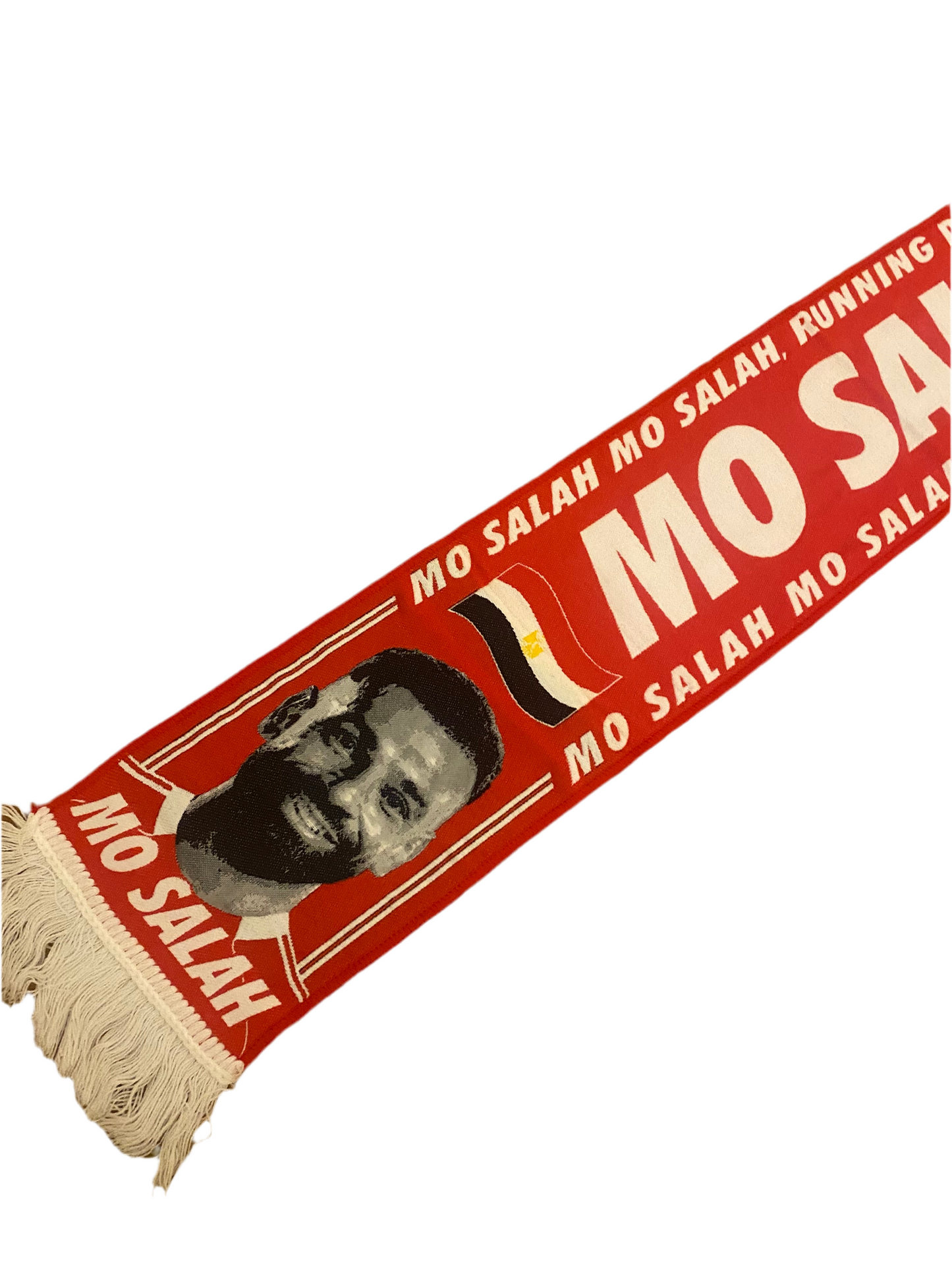 Mo Salah Liverpool Scarf – HD Fan Scarf with Egyptian Flag, Signature, Shirt Number 11 & Song Lyrics