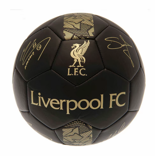 Liverpool FC Black & Gold Phantom Football – Official Size 5 Collectible Soccer Ball