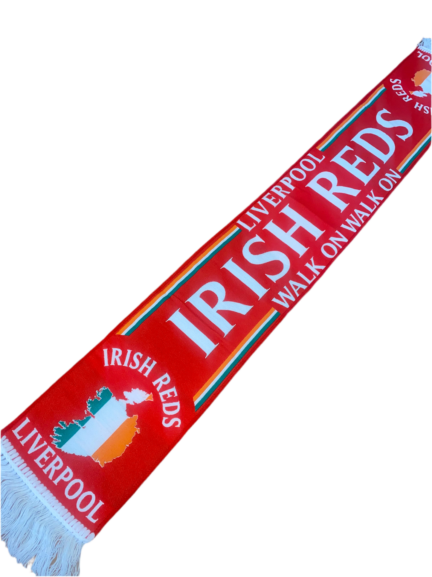 Liverpool FC Irish Reds HD Scarf – Green & White LFC Supporters Edition