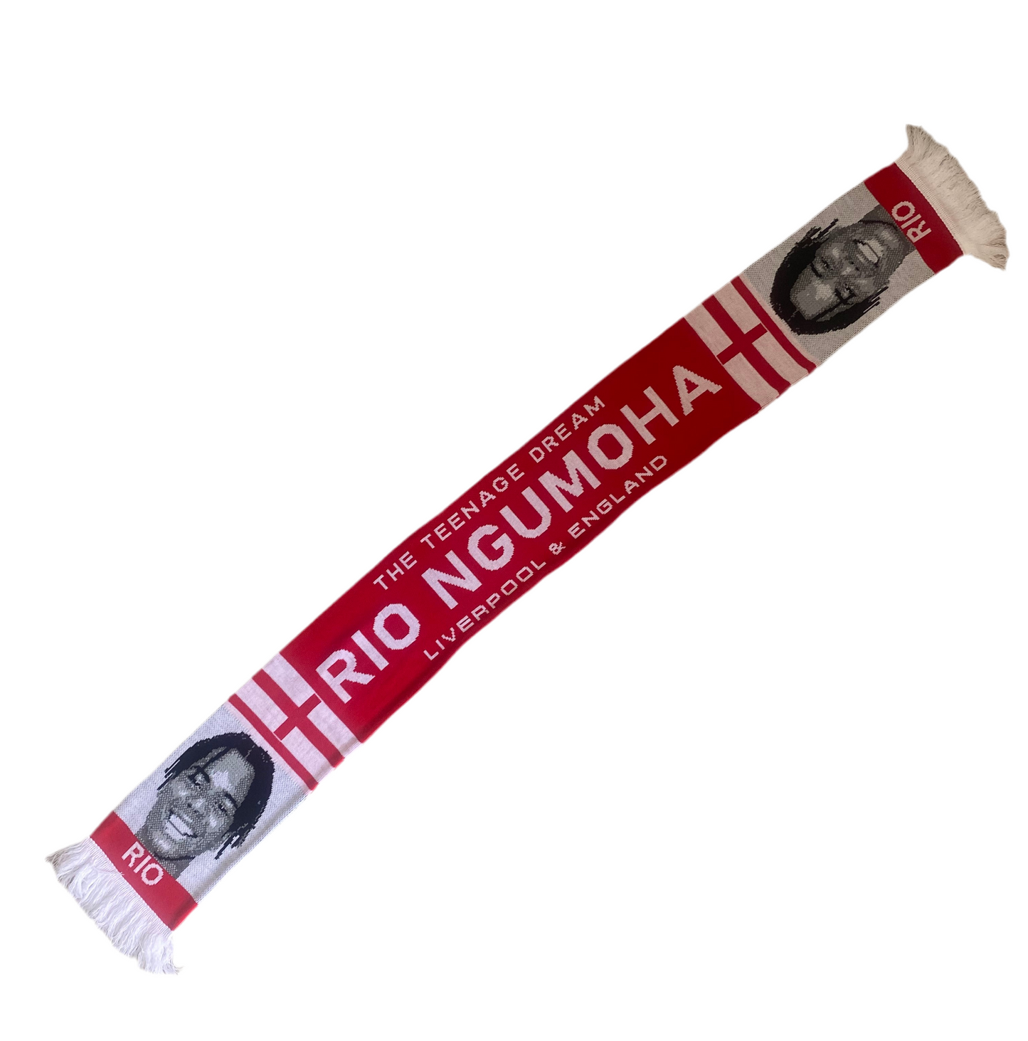 Liverpool FC Rio Ngumoha Scarf –Fan Scarf, Teenage Dream Rising Star, England & Anfield Supporters Gift