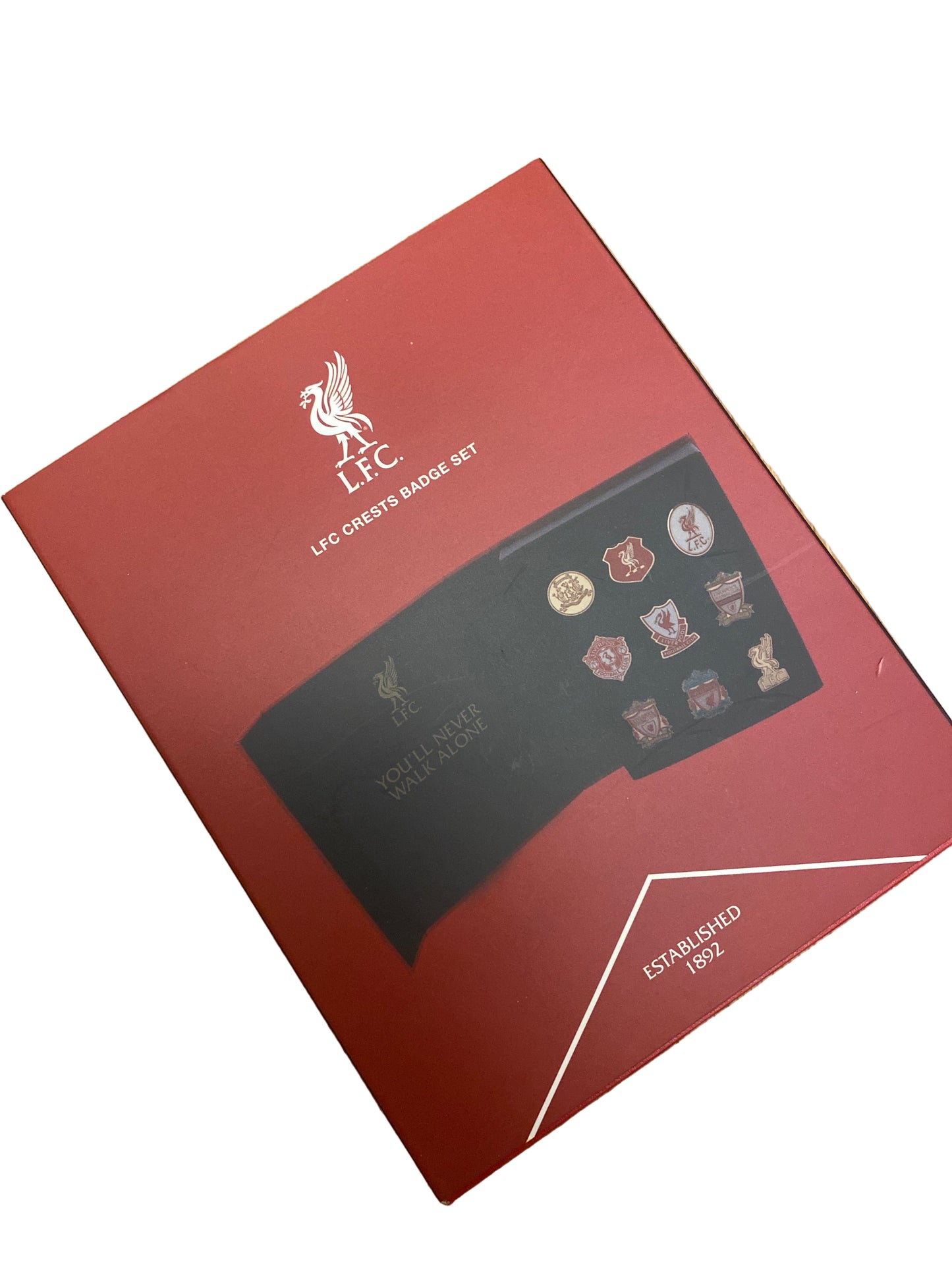 Liverpool FC 9-Piece Crest Badge Set | Official LFC Collectors Gift Box | Historic Club Emblems Collection