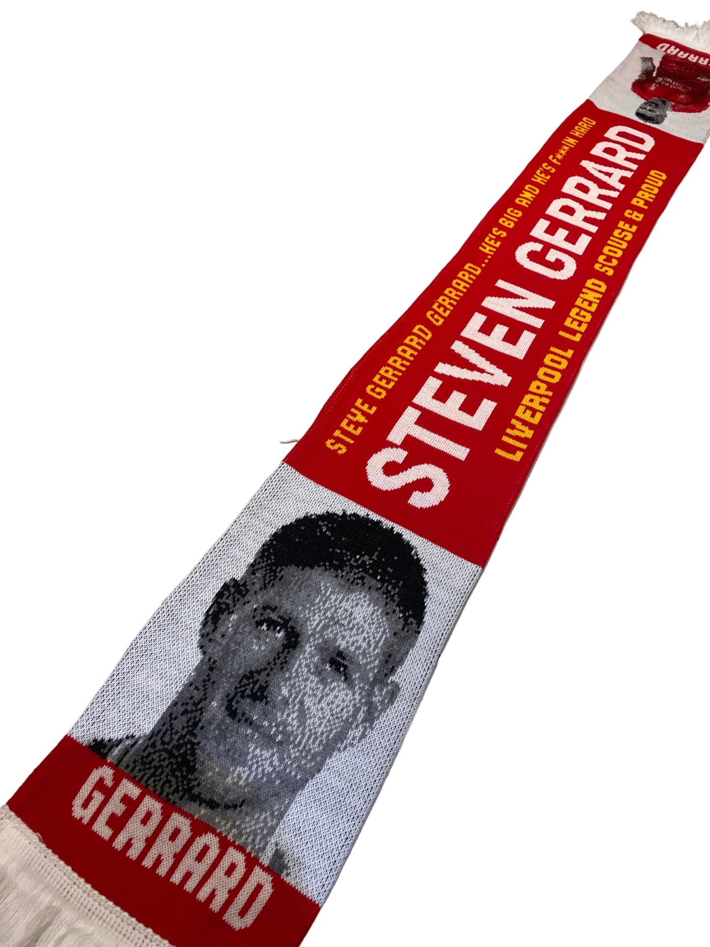 Steven Gerrard Liverpool FC Scarf – LFC Legend Jacquard Football Scarf | Gerrard Fan Scarf Gift (Unofficial)