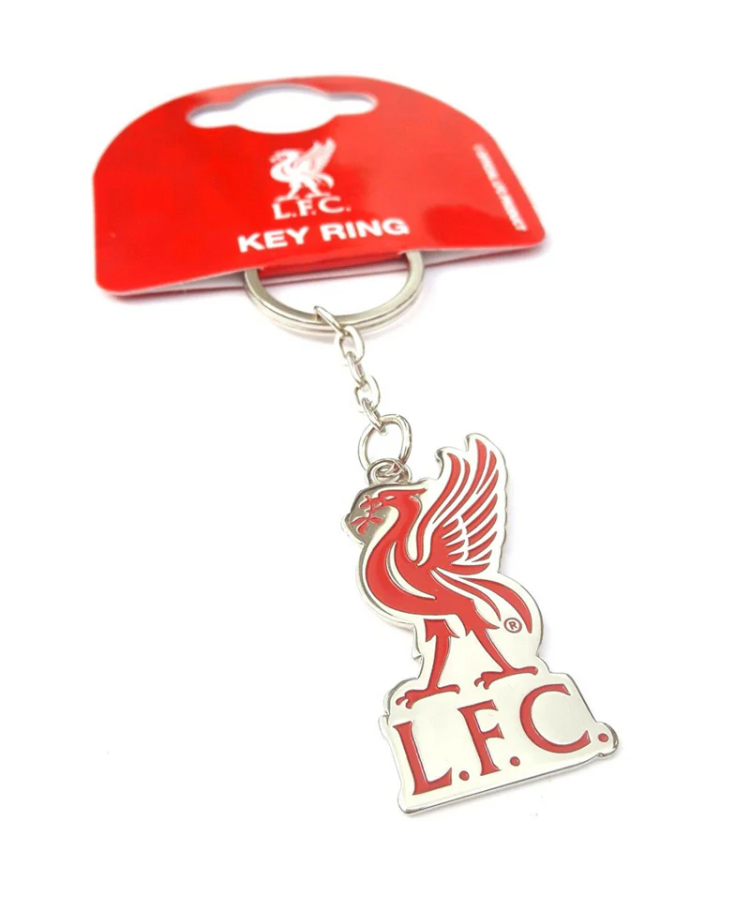 Official Liverpool FC Liver Bird Keyring – LFC Crest Key Ring, Metal Enamel, Anfield Souvenir Gift for Fans