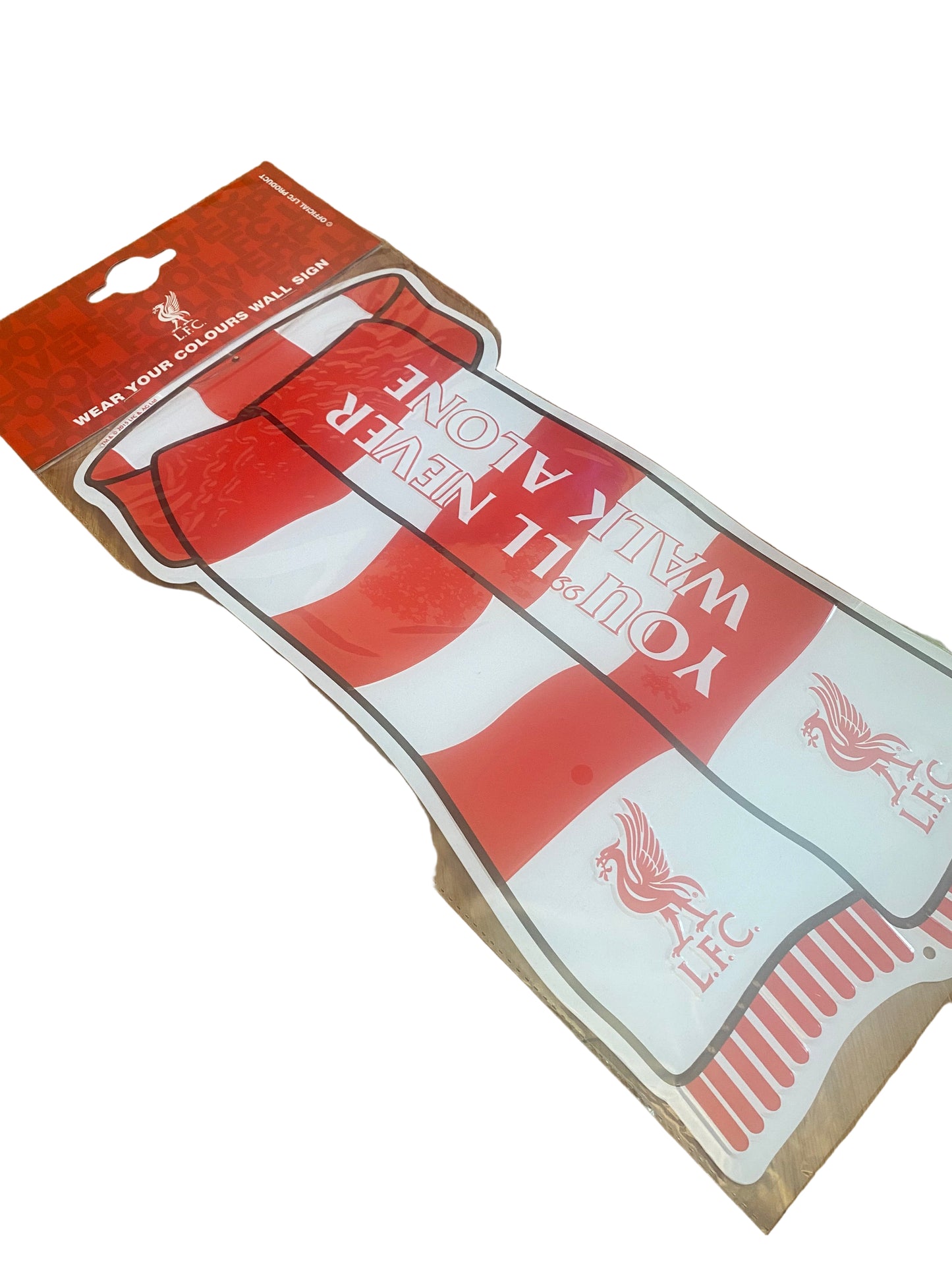 Liverpool FC “You’ll Never Walk Alone” Wall Scarf Sign – Official LFC Home Décor | Anfield Supporters Gift
