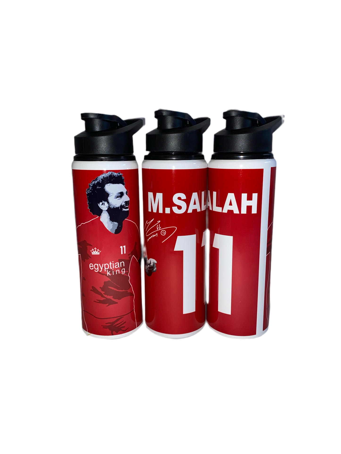 Mo Salah Water Bottle – Egyptian King Limited Edition Sports Bottle | 750ml Leakproof Football Fan Gift for Liverpool FC Supporters