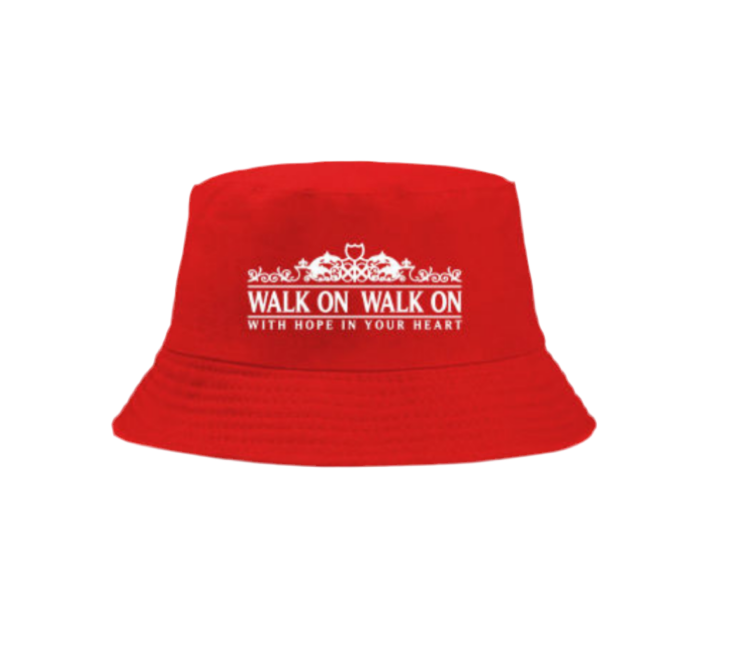 Liverpool FC “Walk On” Red Bucket Hat – One Size Fits All