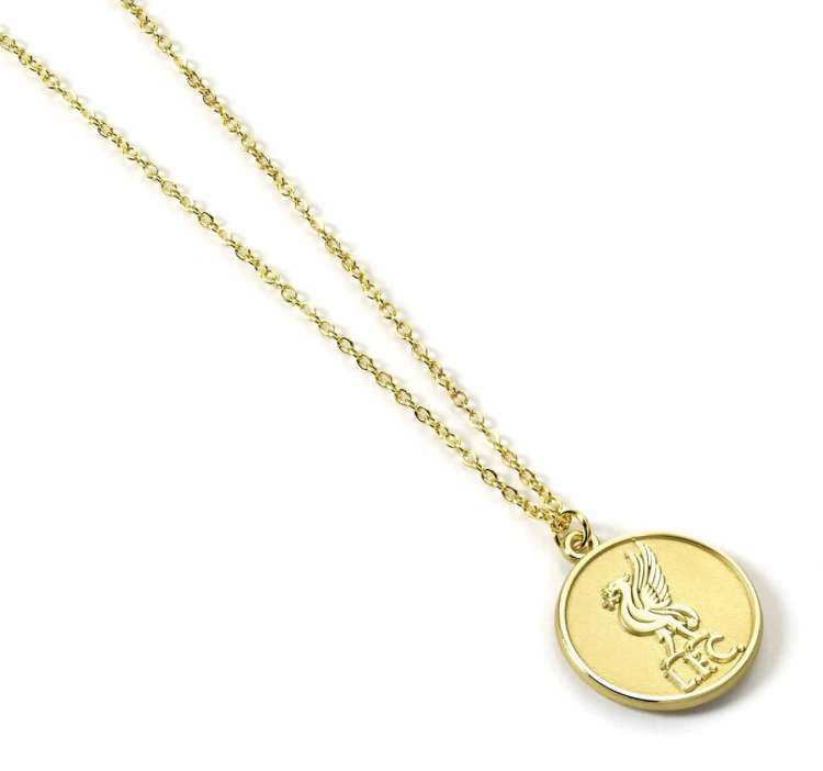 Liverpool FC Gold Pendant Necklace | Official LFC Hypoallergenic Jewellery with Crest – Football Gift for Fans