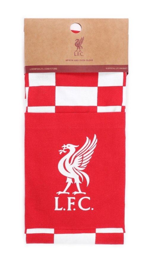 Official Liverpool FC Apron & Oven Glove Set – Red & White Kitchenware | LFC Cooking Gift for Reds Fans