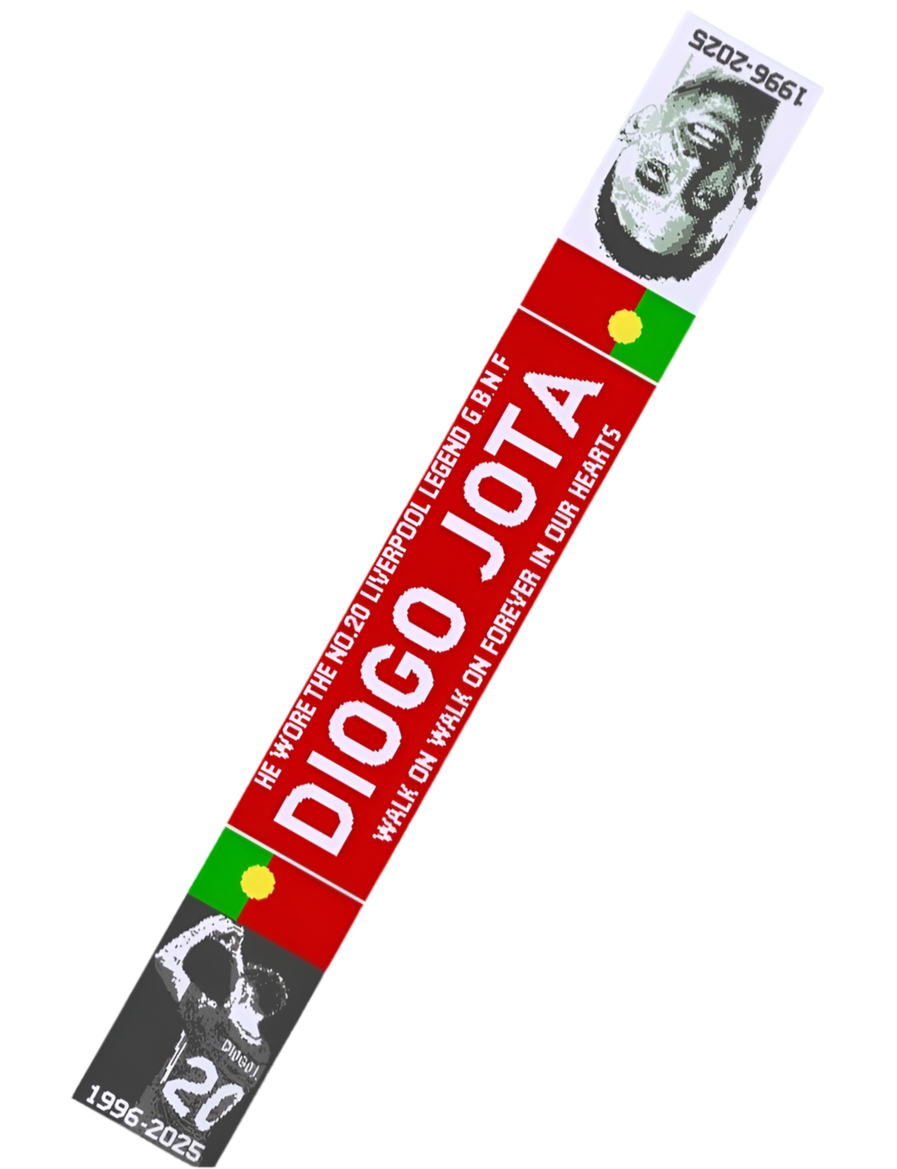 Diogo Jota Tribute Scarf – Liverpool FC No.20 Legend Memorial (1996–2025)