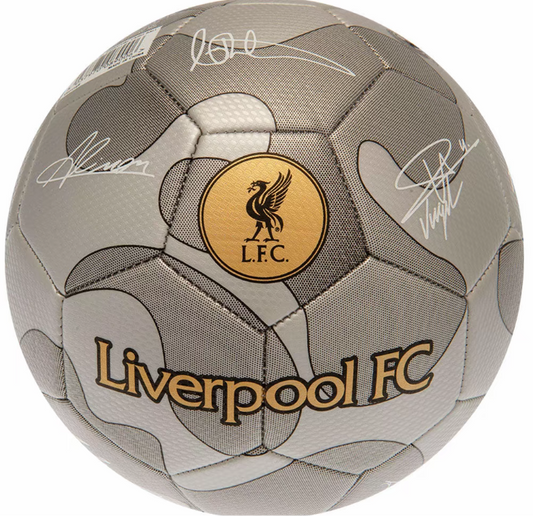 Official Liverpool FC Silver & Gold Size 5 Football – Signature Print Design