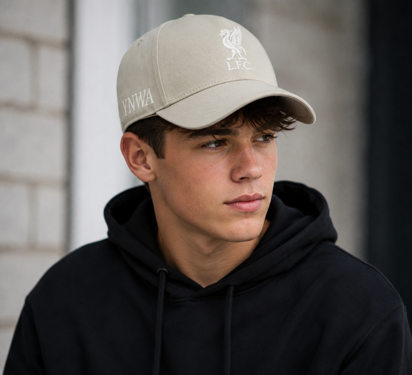 Official Liverpool FC '47 Offside Cap – Grey / Stone LFC Baseball Hat