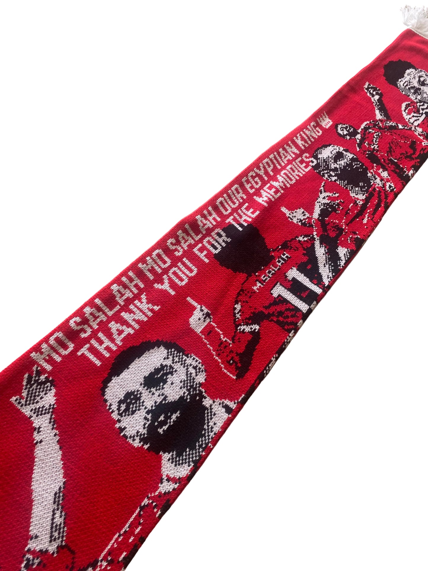 Mohamed Salah Liverpool FC Scarf – “Mo Salah Egyptian King” Jacquard Football Scarf | LFC Fan Scarf (Unofficial)