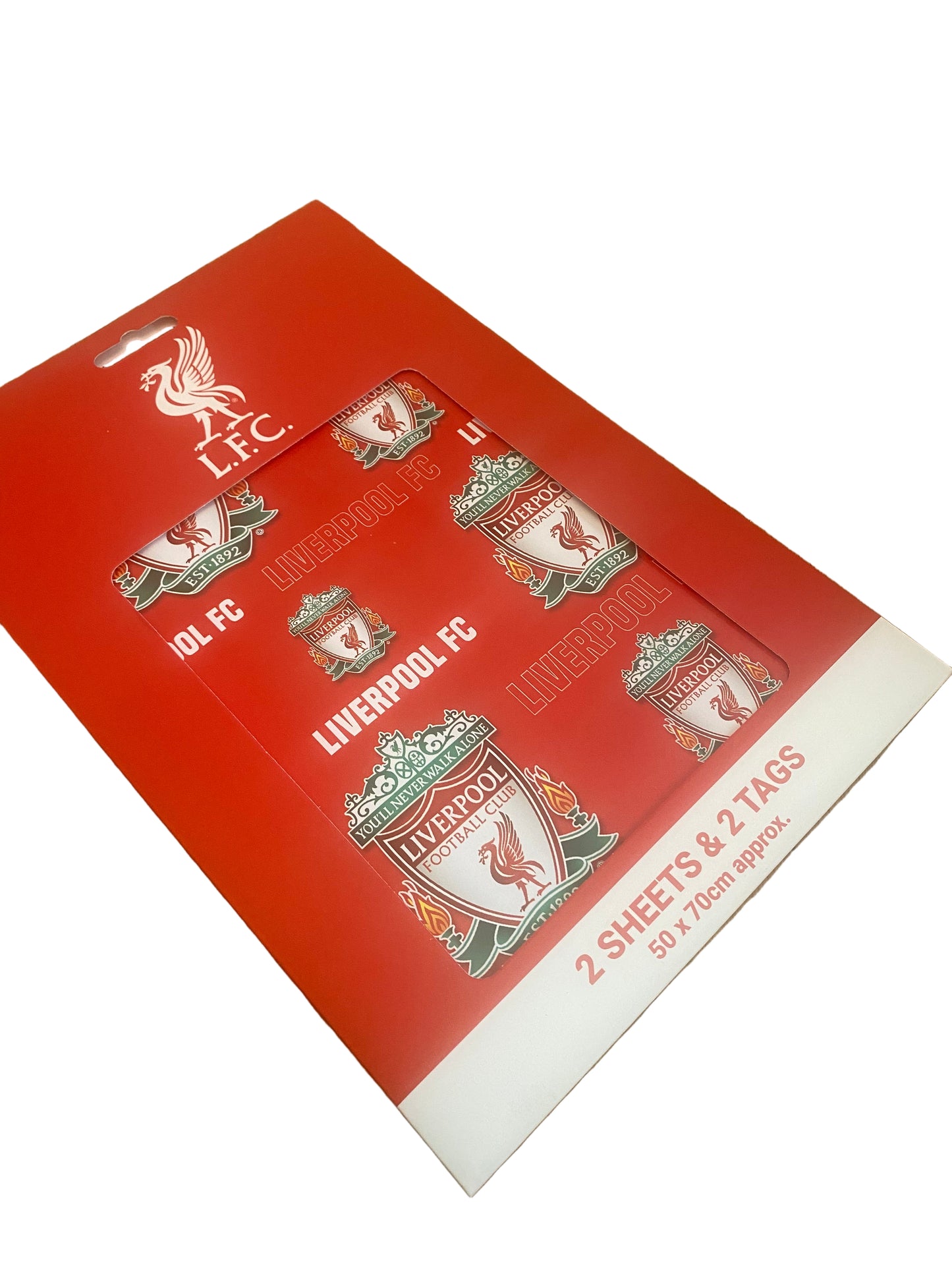 Liverpool FC Official Wrapping Paper Set | 2 Sheets & 2 Gift Tags