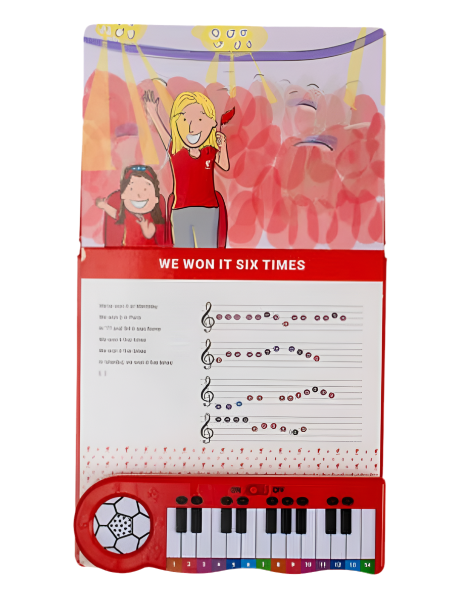 Liverpool FC Tunes of Anfield Kids Piano Book – Learn & Play Official LFC Fan Chants | Interactive Musical Gift