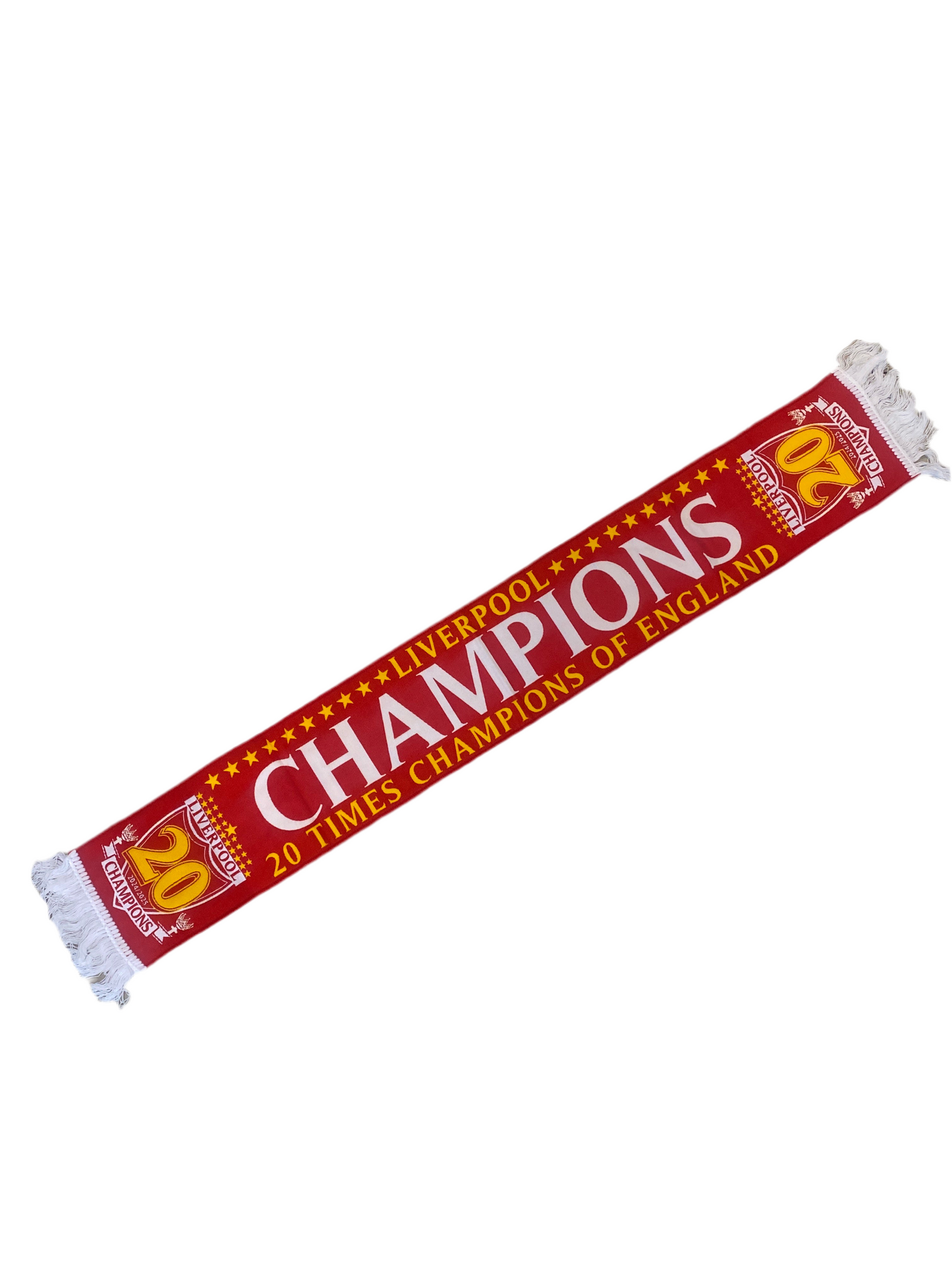 Liverpool FC Champions Scarf – 20 Times Champions of England | HD Knit Football Scarf
