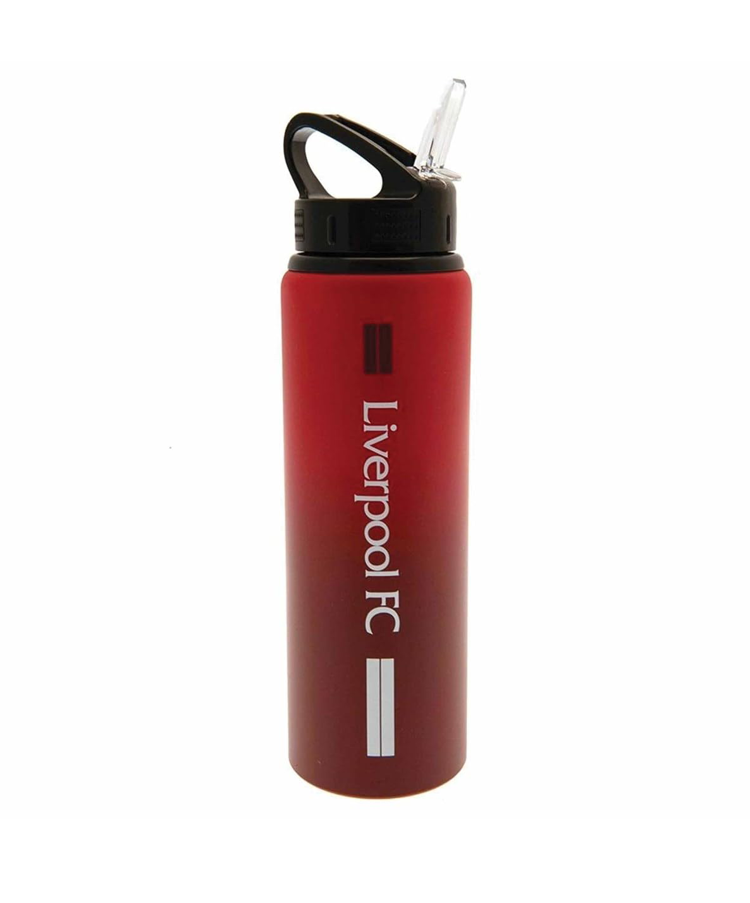 Liverpool FC Fade Aluminium Water Bottle 750ml – Official LFC Red Gradient Drinks Bottle with Liverbird Crest