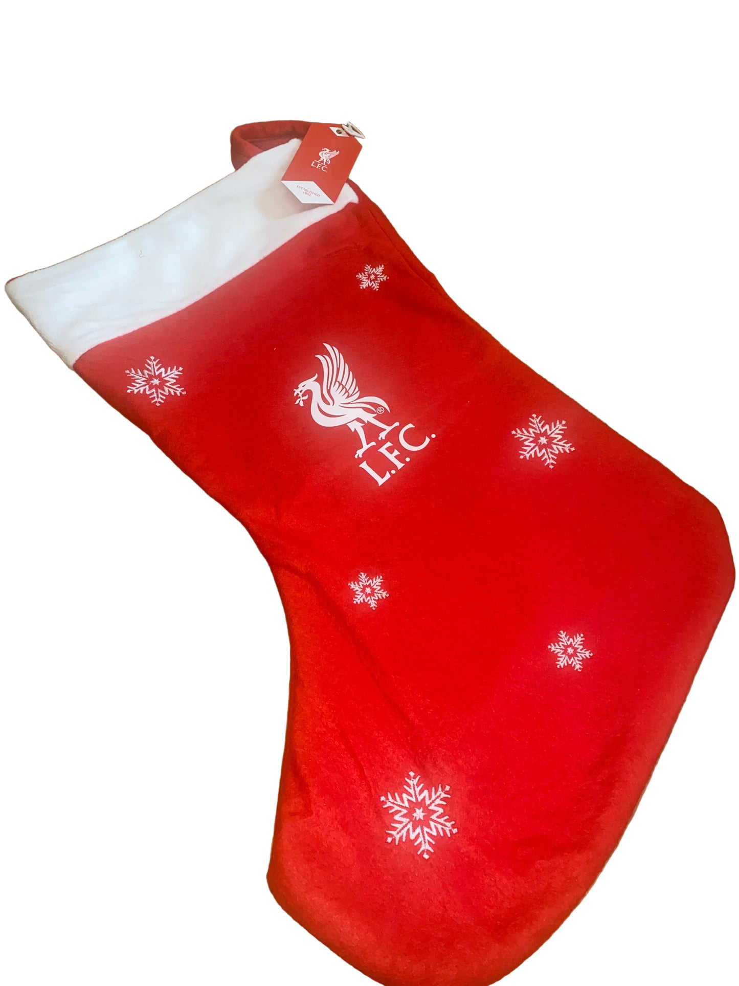Liverpool FC Christmas Stocking – Official LFC Red & White Festive Stocking with Club Crest | Liverpool Football Club Christmas Gift