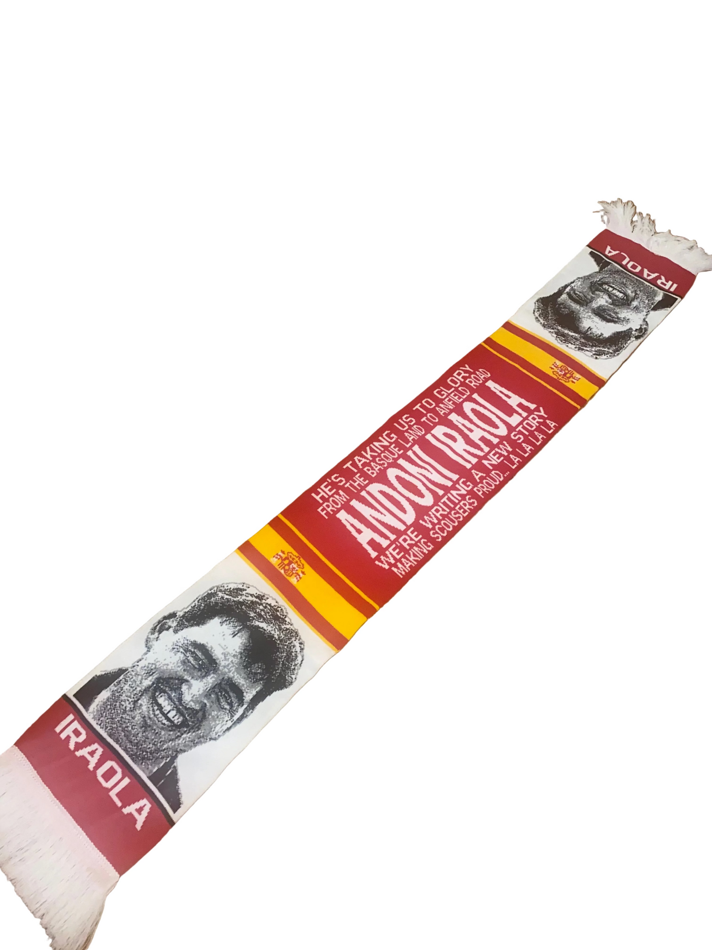 Unofficial Liverpool FC Andoni Iraola Football Scarf | Jacquard Matchday Supporters Scarf | Liverpool Fan Gift