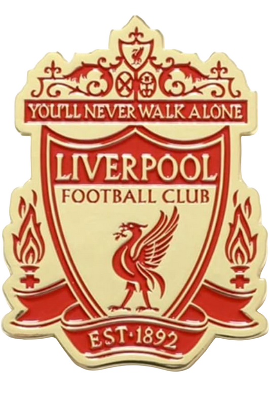 Liverpool FC Gold Crest Magnet | Official LFC Fridge Magnet | You’ll Never Walk Alone Collectible