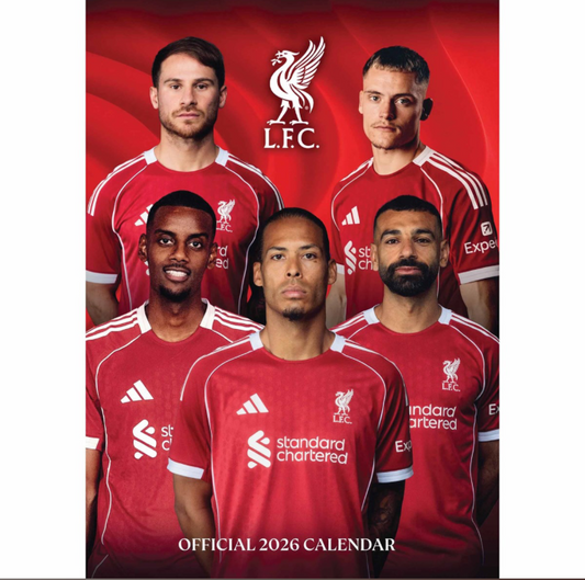 Liverpool FC Official 2026 Calendar – LFC Wall Calendar Featuring Team Players | Official Licensed Football Merchandise