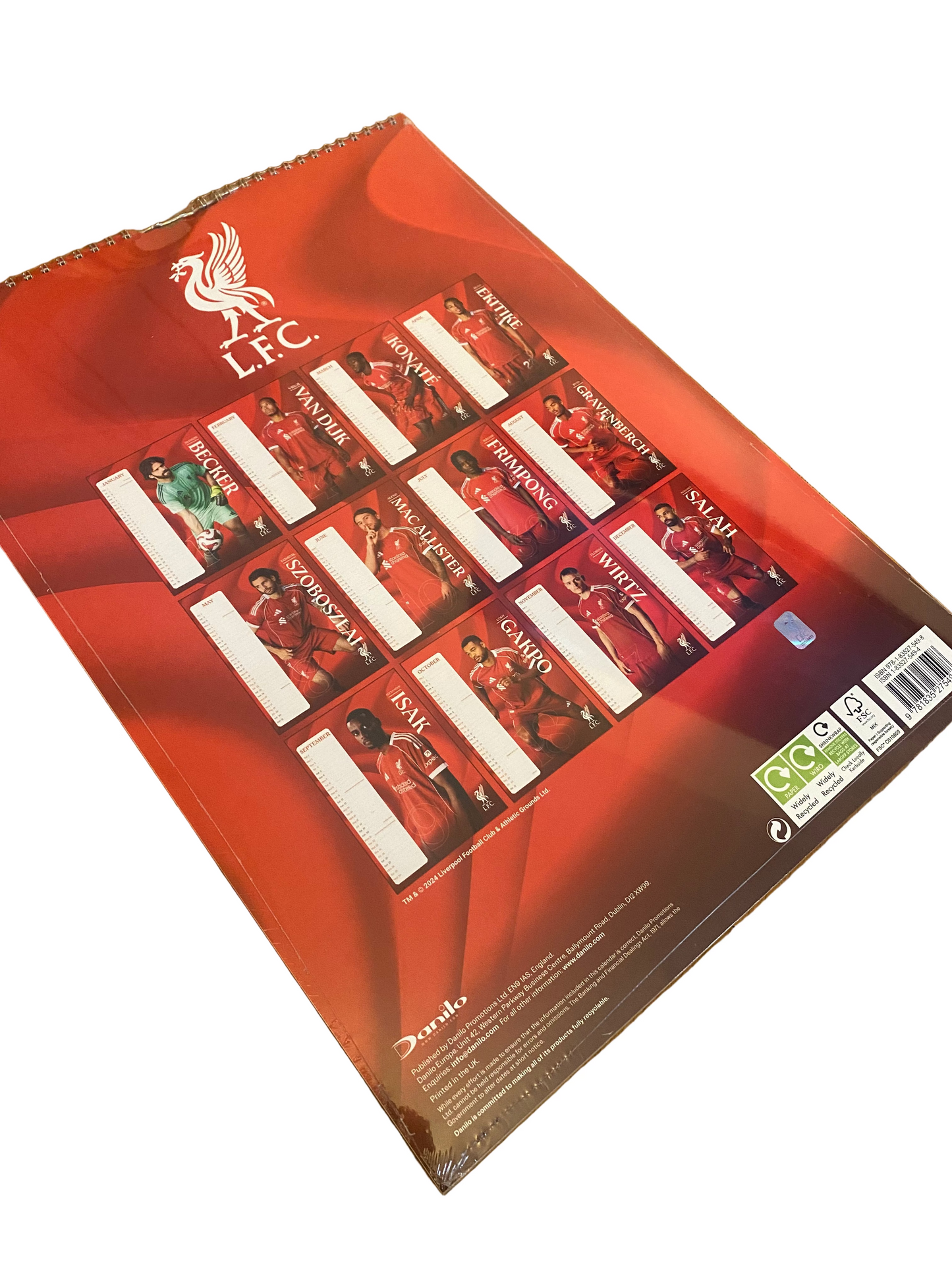Liverpool FC Official 2026 Calendar – LFC Wall Calendar Featuring Team Players | Official Licensed Football Merchandise
