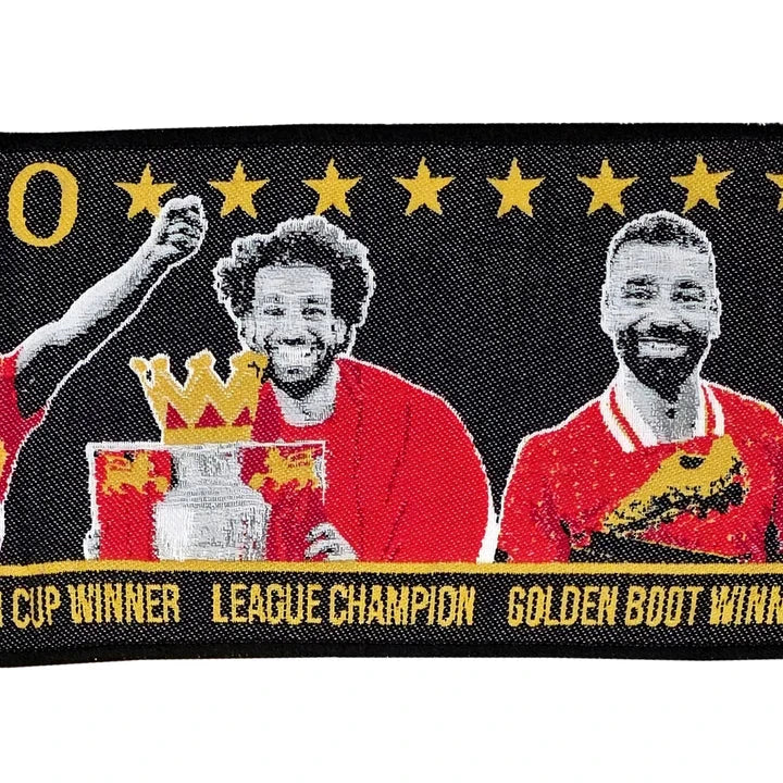 Liverpool FC Mohamed Salah Black & Gold Legend Scarf – LFC “Thanks For The Memories Mo” Tribute Scarf | Liverpool Gift | Premium Fan Memorabilia