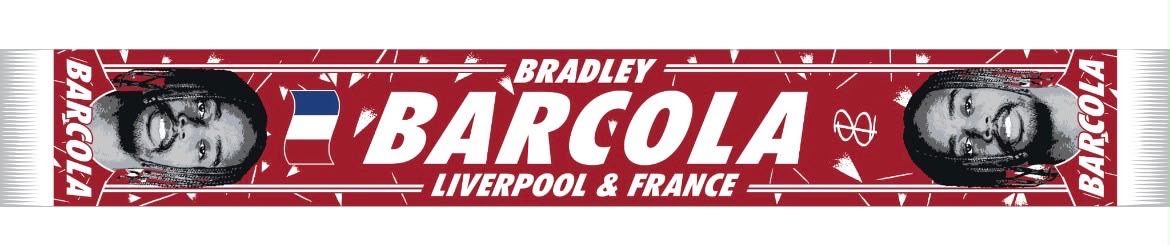 Bradley Barcola Liverpool Scarf – France Football Star New Signing Tribute Scarf – Unofficial