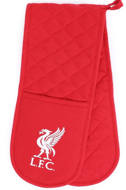 Official Liverpool FC Apron & Oven Glove Set – Red & White Kitchenware | LFC Cooking Gift for Reds Fans