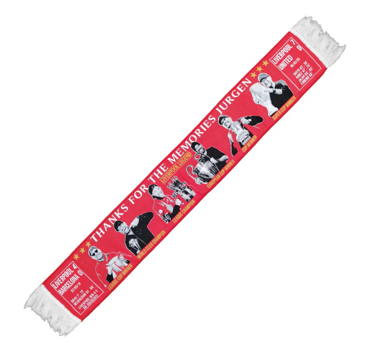 Jürgen Klopp “Thanks For The Memories” Liverpool FC Scarf – HD Football Fan Scarf (Unofficial)