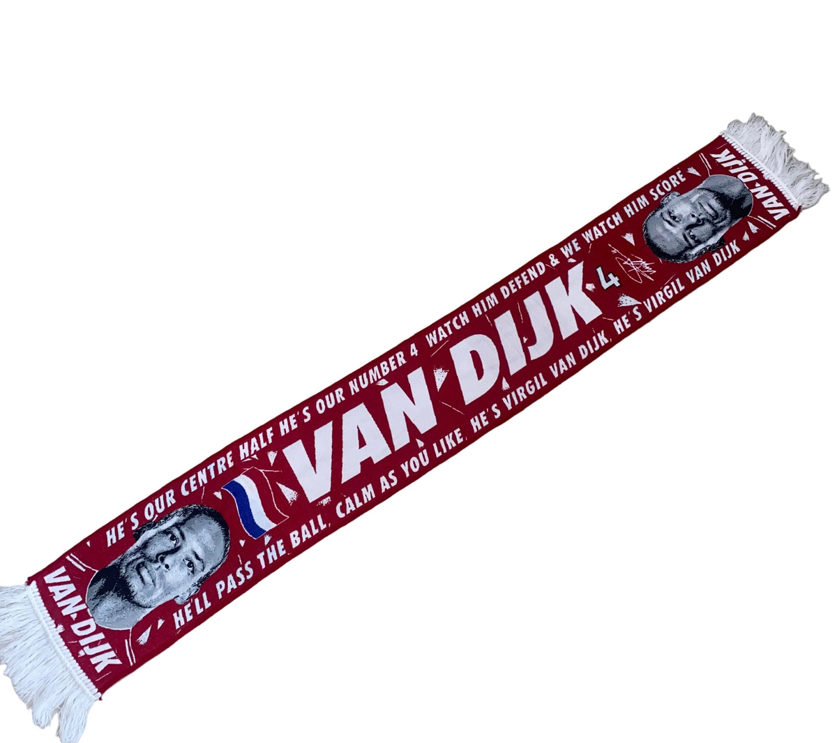 Virgil van Dijk No. 4 Liverpool-Inspired Scarf – 2025/26