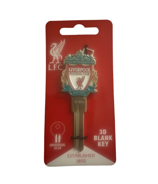 Liverpool FC 3D Crest Blank Key – Official LFC Universal UL54 Key Cutting | Licensed Football Gift