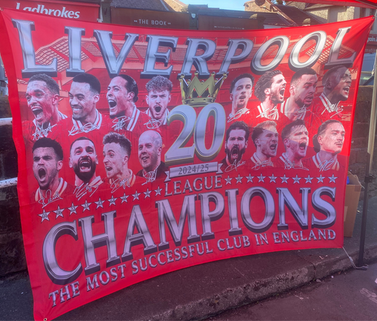 24/25-LIVERPOOL FC LEAGUE CHAMPIONS 8ft x 7ft Mammoth FLAG