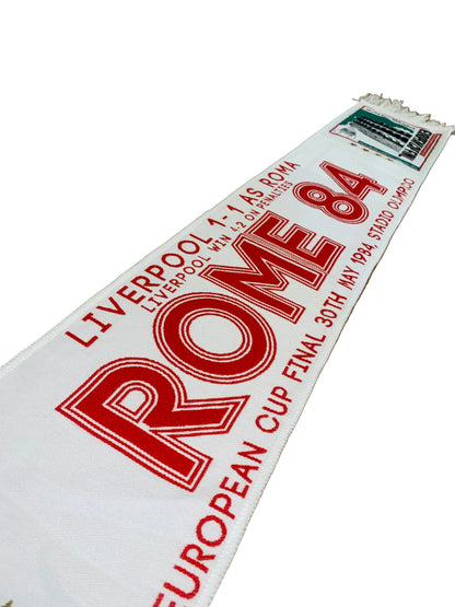 Liverpool Rome 84 Scarf – European Cup Final 1984 Liverpool vs AS Roma Retro Football Scarf