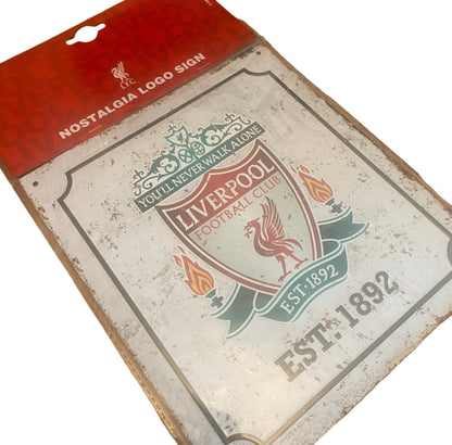 Liverpool FC Nostalgia Logo Metal Sign | Est. 1892 Vintage Design