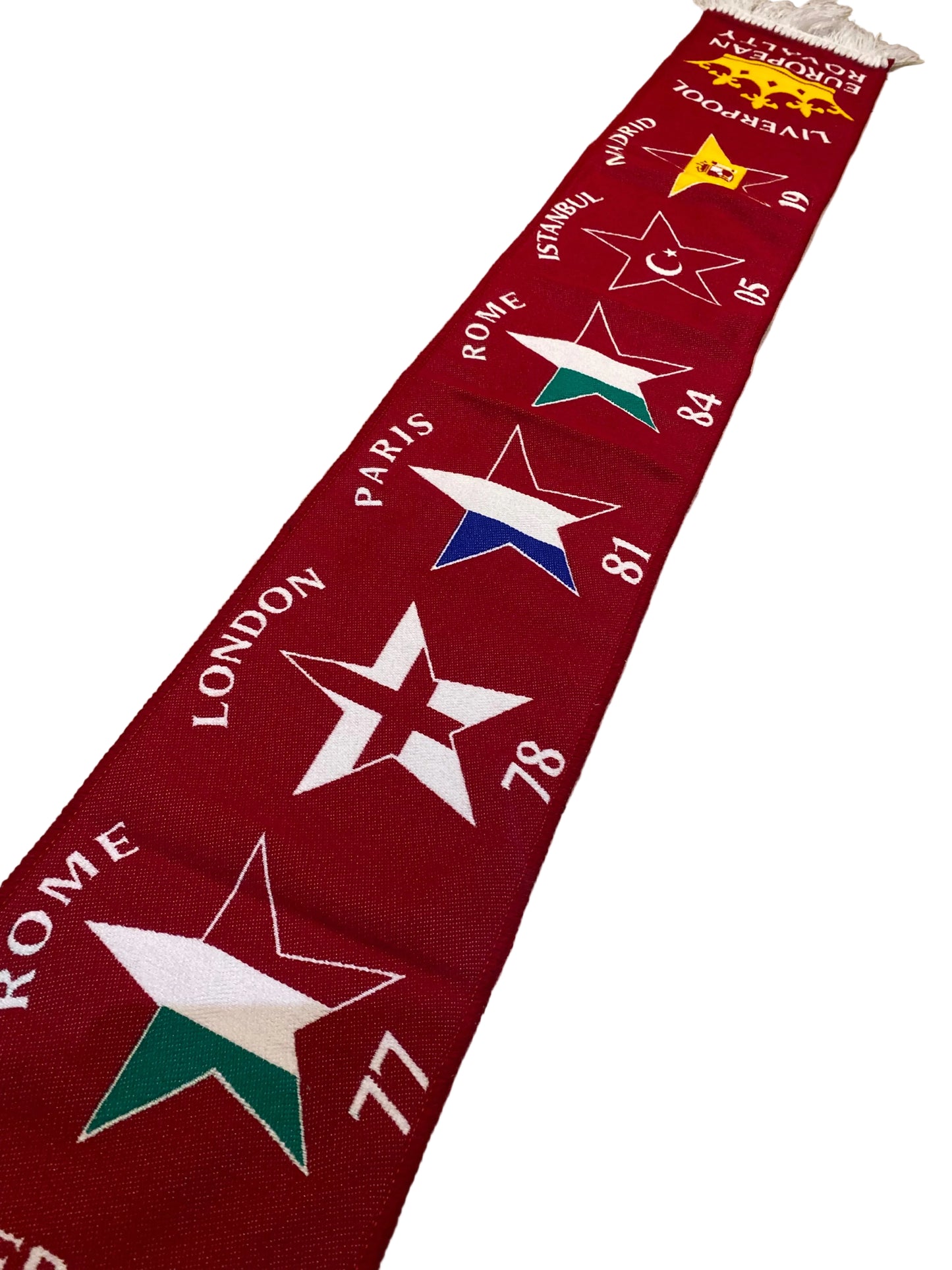 Liverpool FC 6 Times Champions League Winners Scarf – European Royalty HD Football Scarf (Unofficial LFC Fan Scarf)