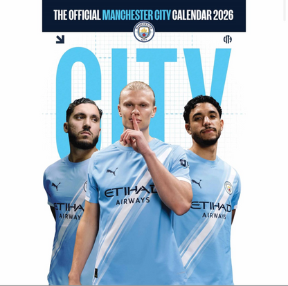 Manchester City FC Official 2026 Calendar – Man City Wall Calendar Featuring First Team Players | Official Licensed Football Gift