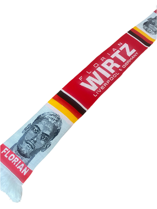25/26 Liverpool FC Florian Wirtz Knitted Scarf – Collector’s Edition