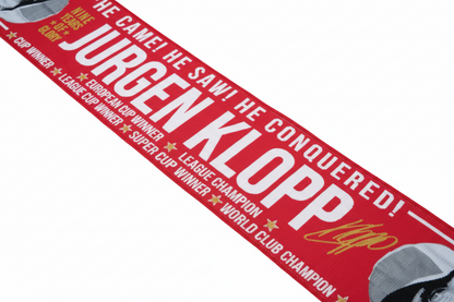Jürgen Klopp Liverpool FC Scarf – “He Saw The Conquered” HD Football Scarf | Liverpool Legend Fan Scarf (Unofficial)