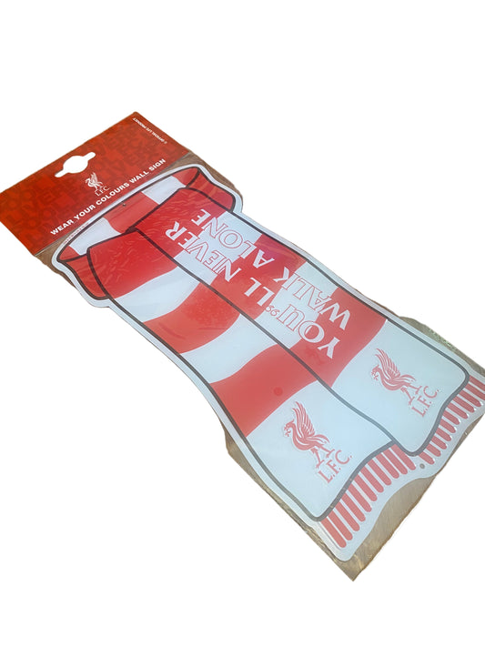 Liverpool FC “You’ll Never Walk Alone” Wall Scarf Sign – Official LFC Home Décor | Anfield Supporters Gift