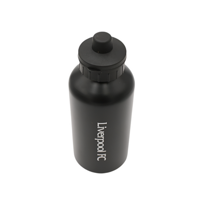 Official Liverpool FC Aluminium Water Bottle – 500ml Black LFC Drink Bottle | Reusable Sports & Gym Flask