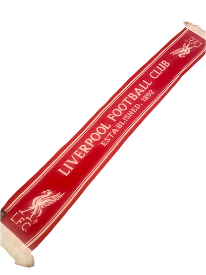 Liverpool FC Official Red Scarf – Authentic LFC Merchandise with Liverbird Crest
