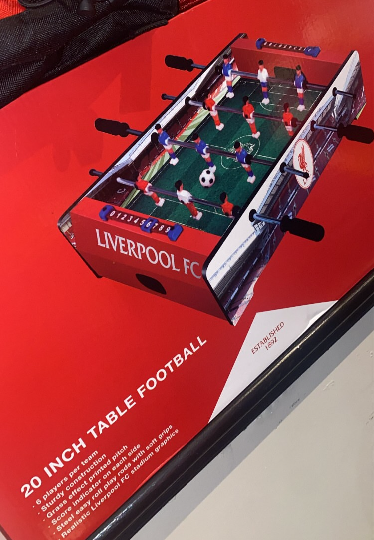Liverpool FC 20” Table Football Game – Official LFC Mini Foosball Table – Kids Tabletop Football Game – Anfield Stadium Graphics