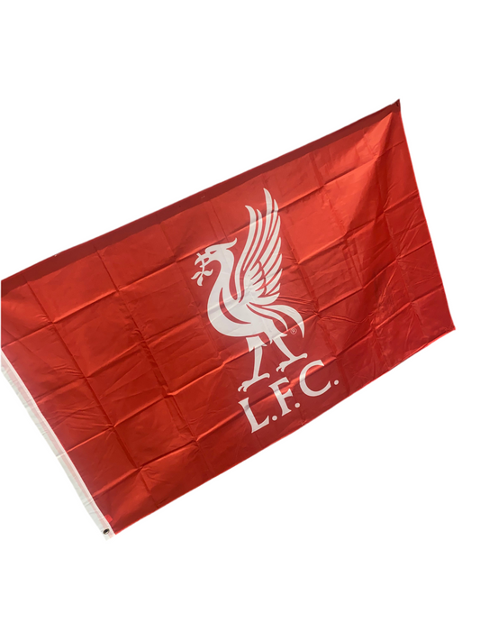Liverpool FC Official Red Flag – 5ft x 3ft – Iconic LFC Liver Bird Emblem