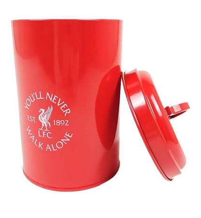 Liverpool FC Storage Canister – Official 18cm Red Steel Kitchen Tin with Lid | LFC Tea, Coffee & Biscuit Container